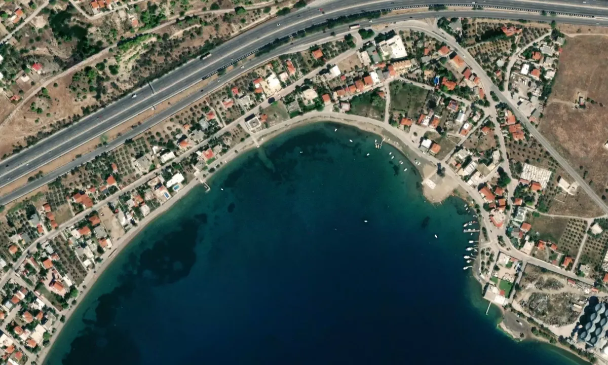 Flyfoto av Corinth Canal