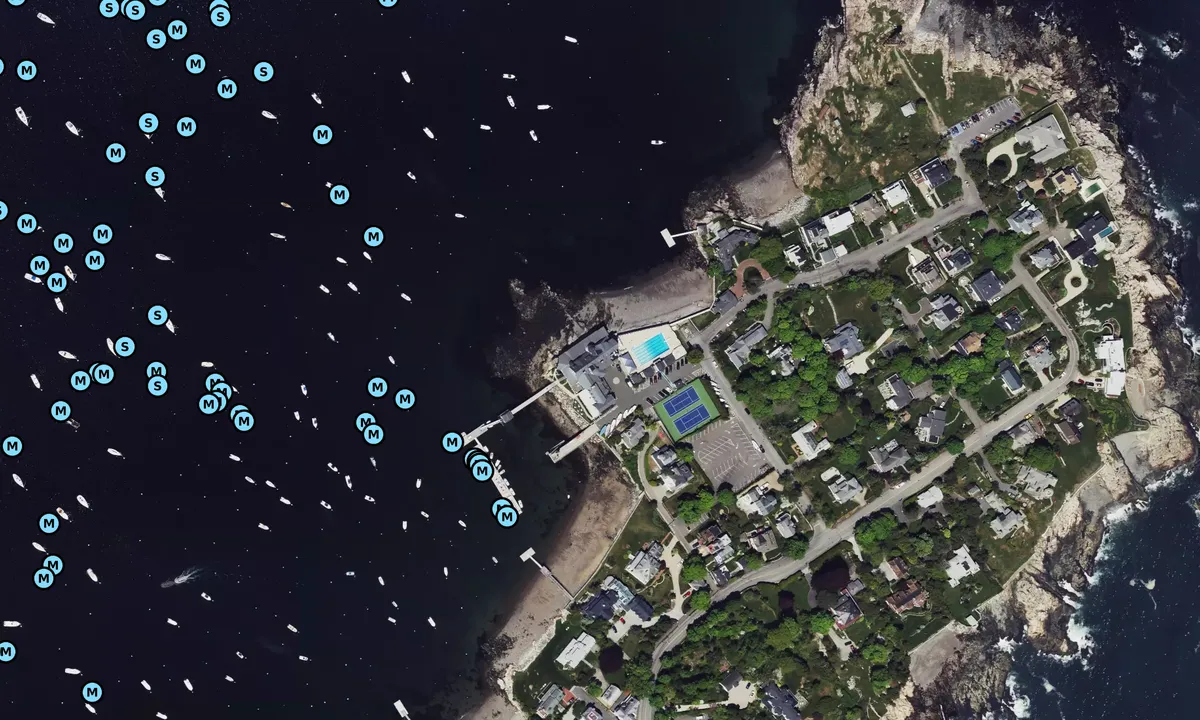 Satelite image of Corinthian Yacht Club of Marblehead, MA