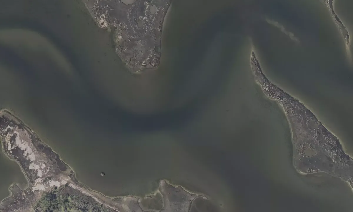 Satelite image of Cow Island Marsh
