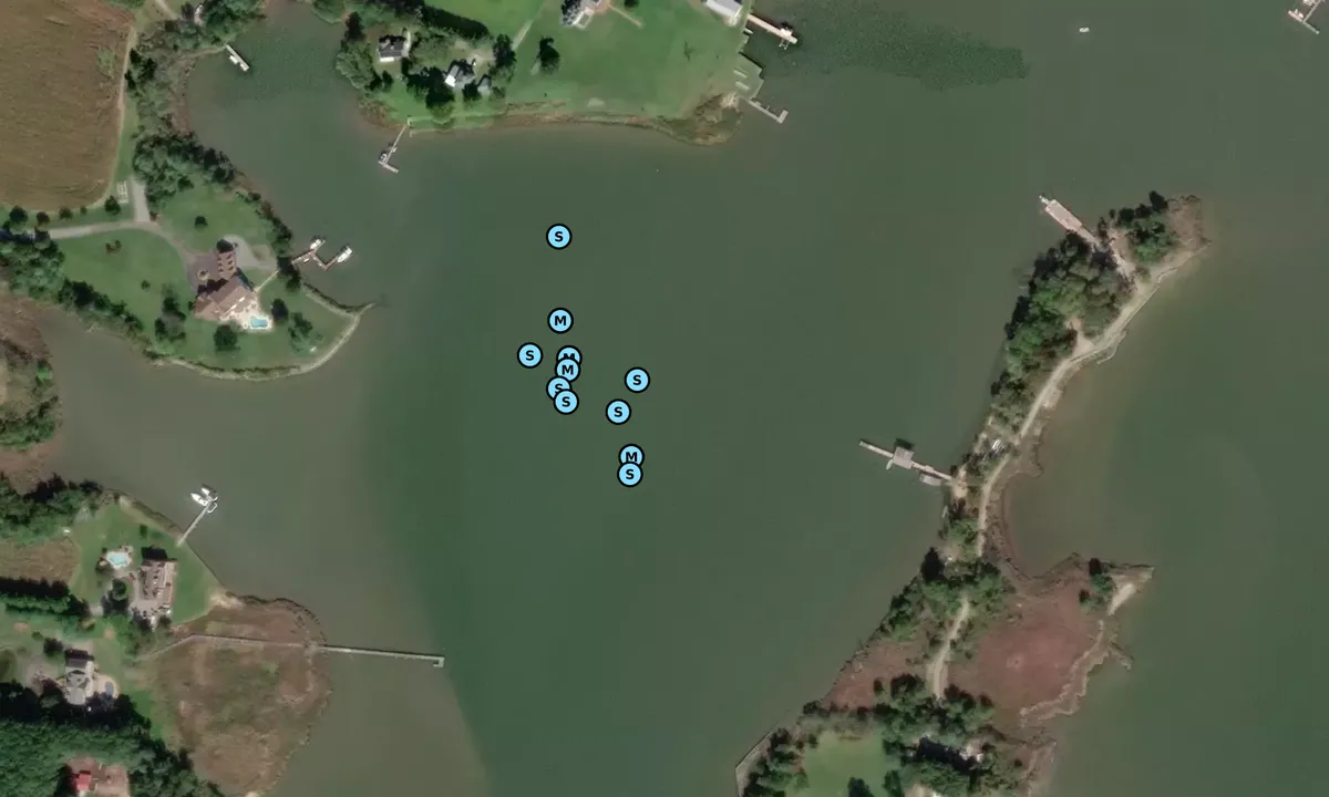 Satelite image of Crab Alley Creek