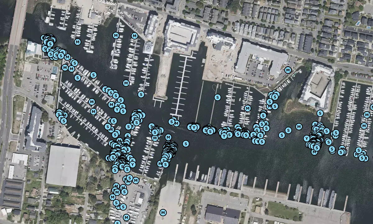 Satelite image of Cutty Sark Marina