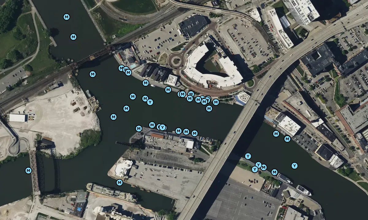 Satelite image of Cuyahoga River