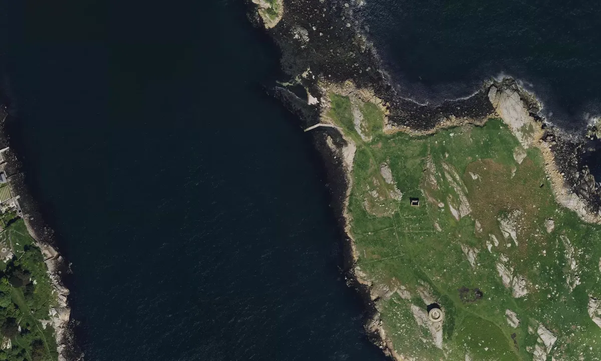 Satelite image of Dalkey Island