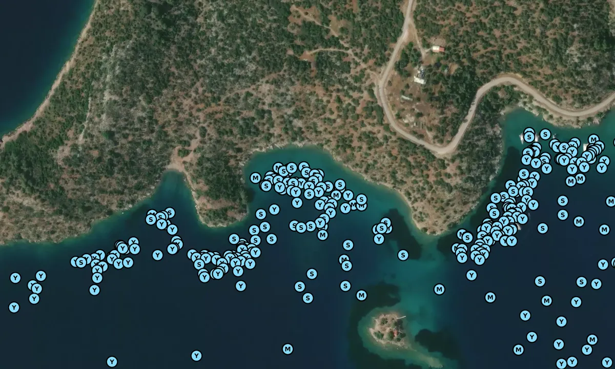 Satelite image of Daskalio Bay