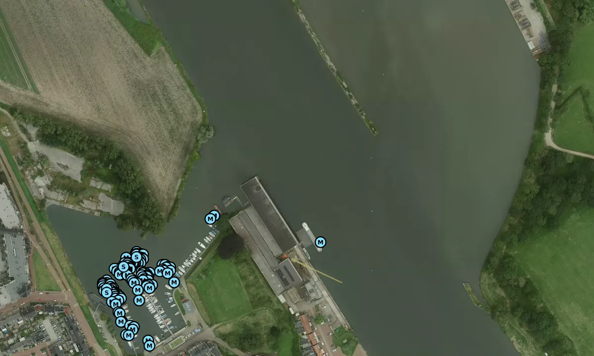 Satelite image of De Stuw Watersport Marina