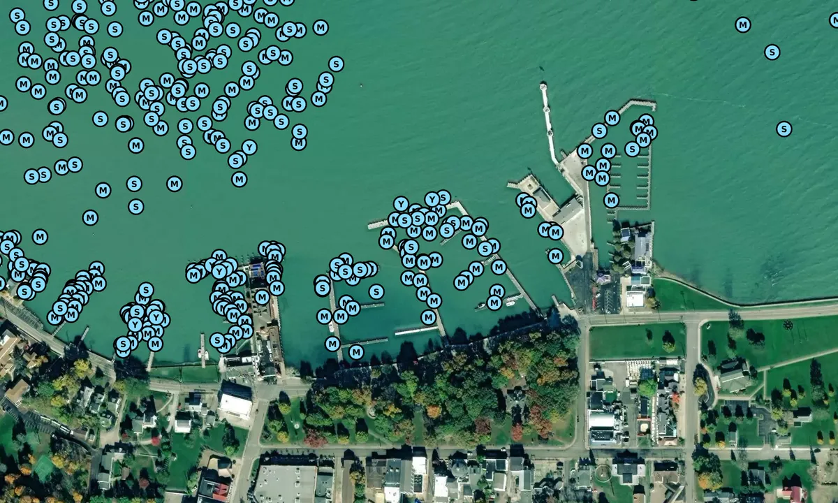Satelite image of DeRivera Park B Dock