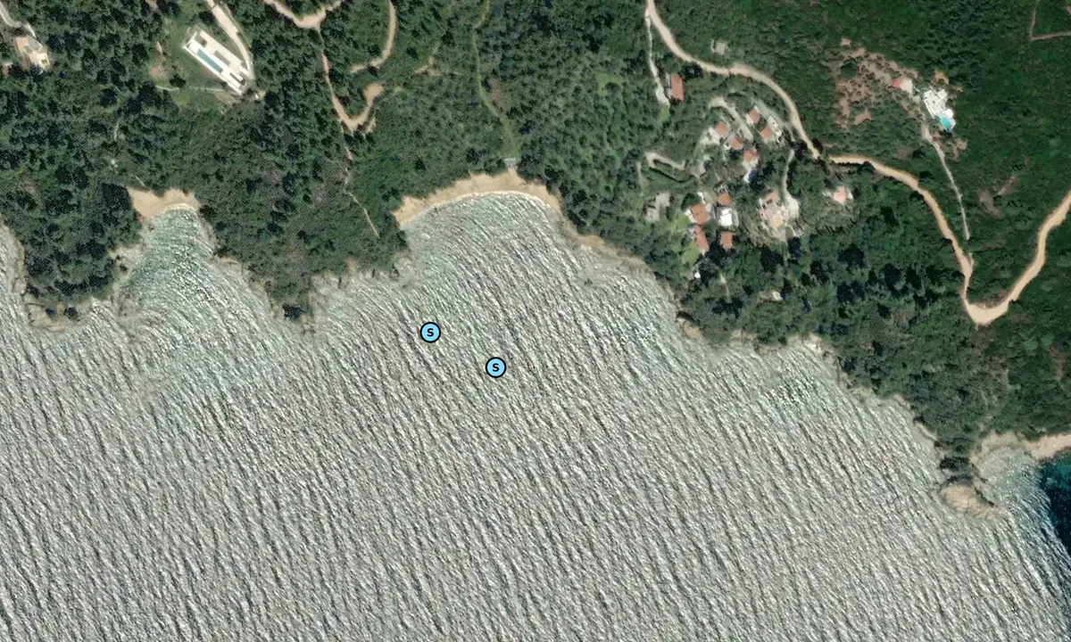 Satelite image of Diamandis beach