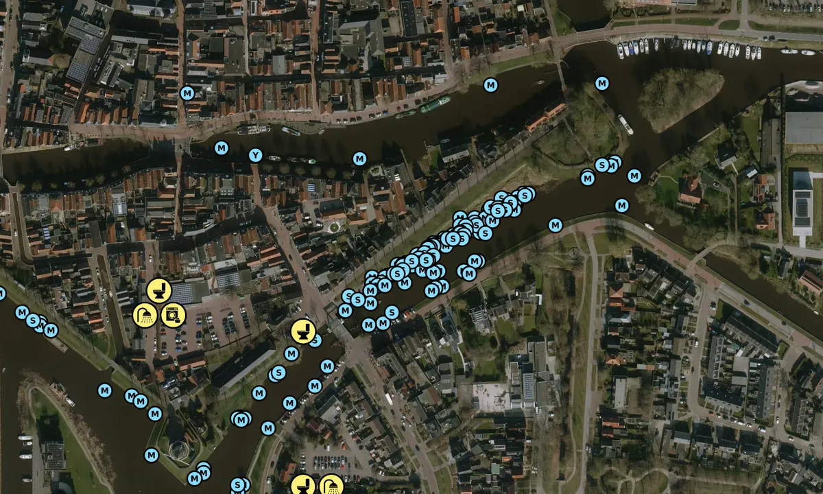 Ligplaatsen Dokkum: Satelite image of Dokkum Town