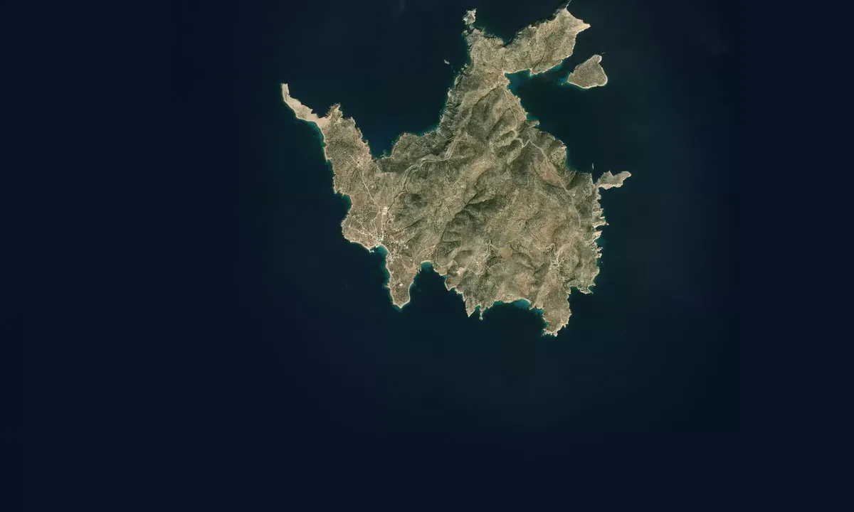Flyfoto av Donoussa, Ormos Dendron