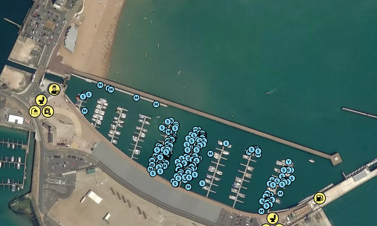 Satelite image of Dover Marina
