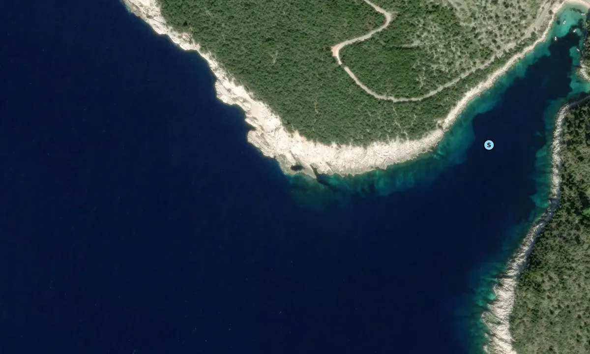Satelite image of Dragon's Sea Cave