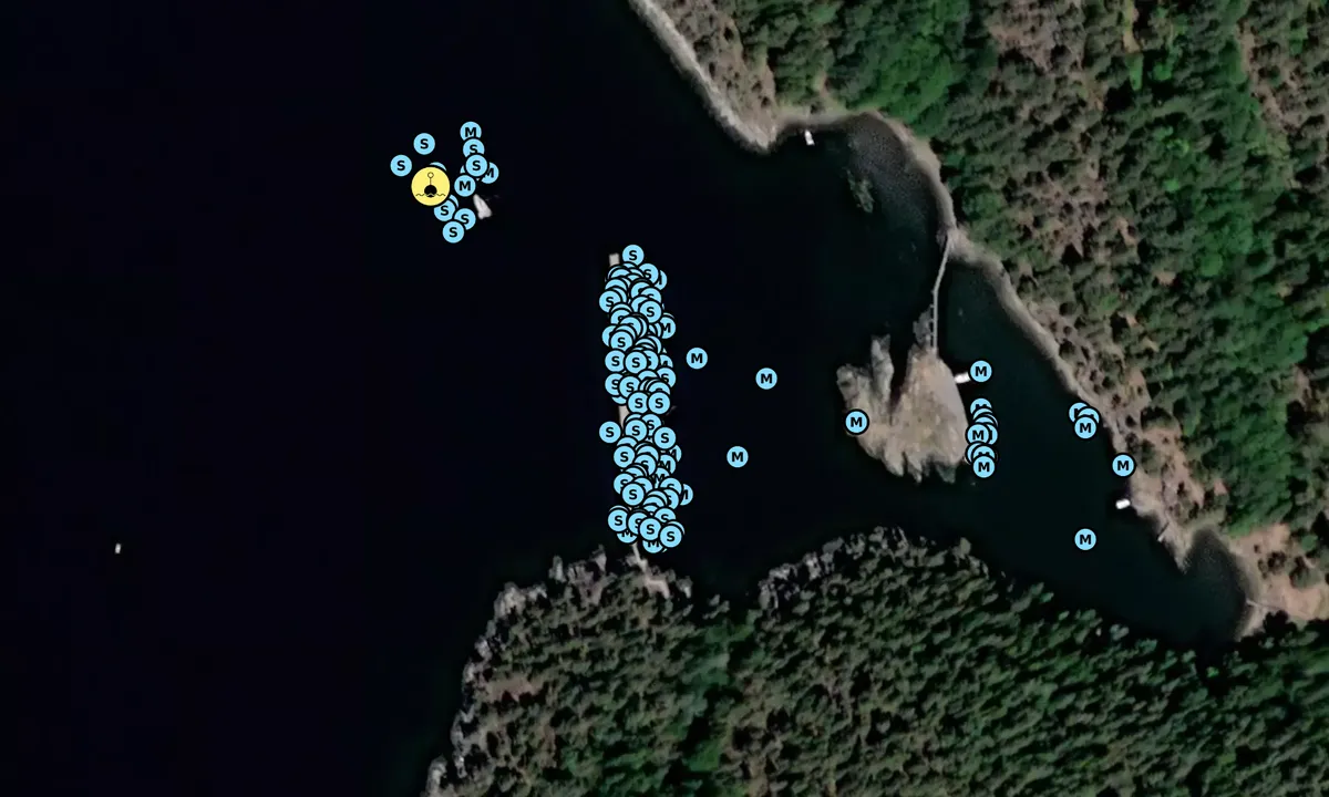 Satelite image of Dragsund - flytebrygge