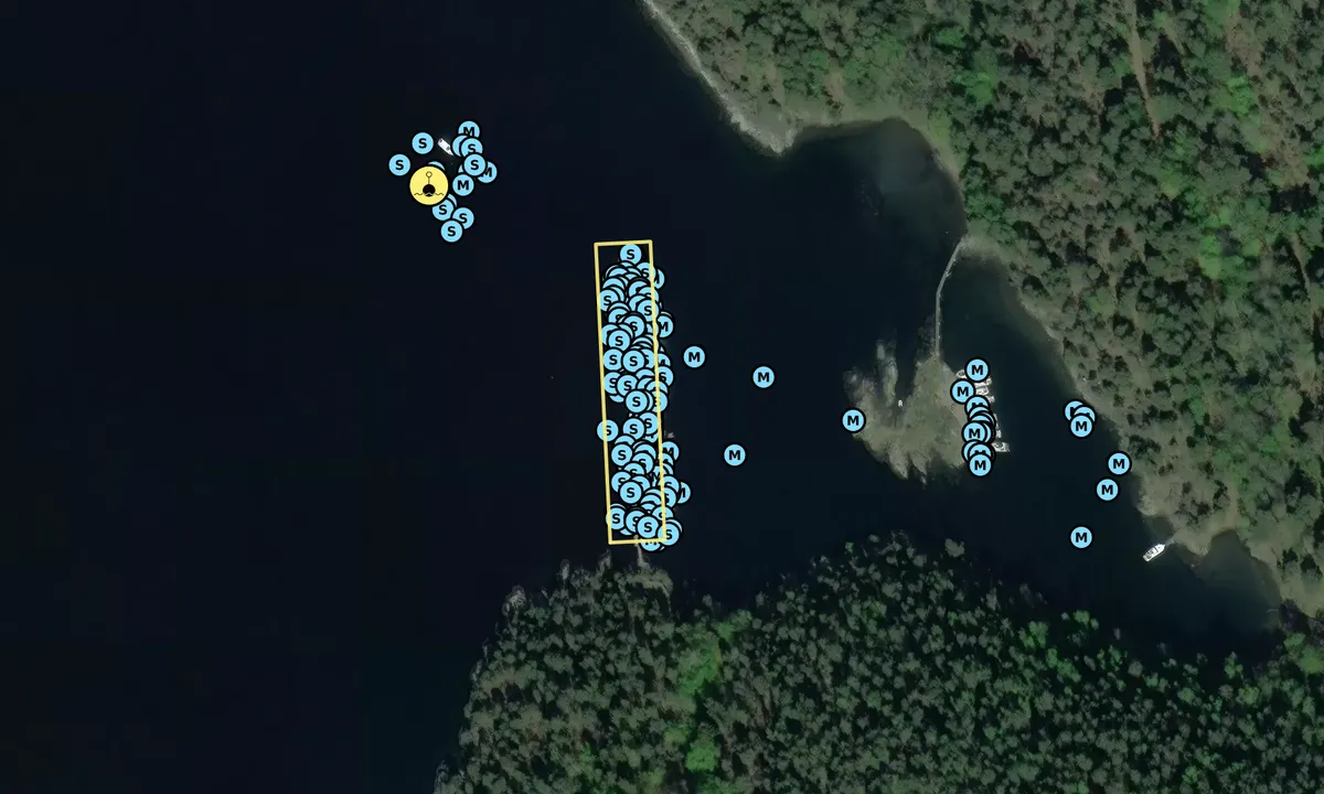 Satelite image of Dragsund - flytebrygge