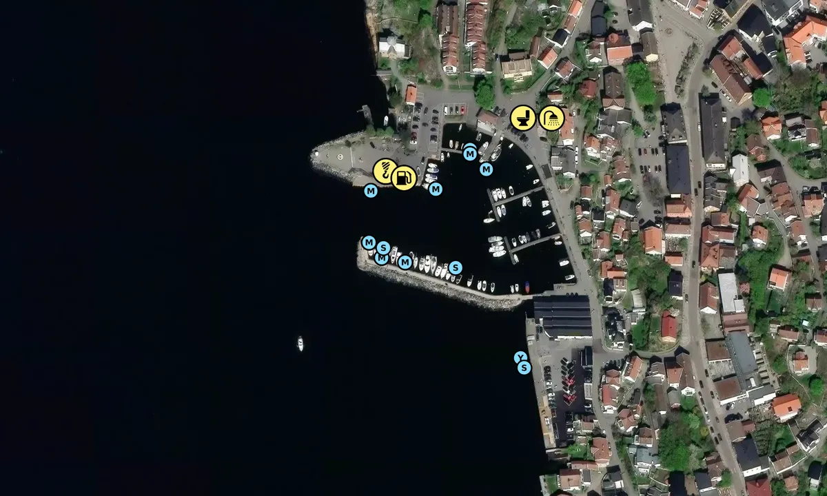 Satelite image of Drøbak båtforening