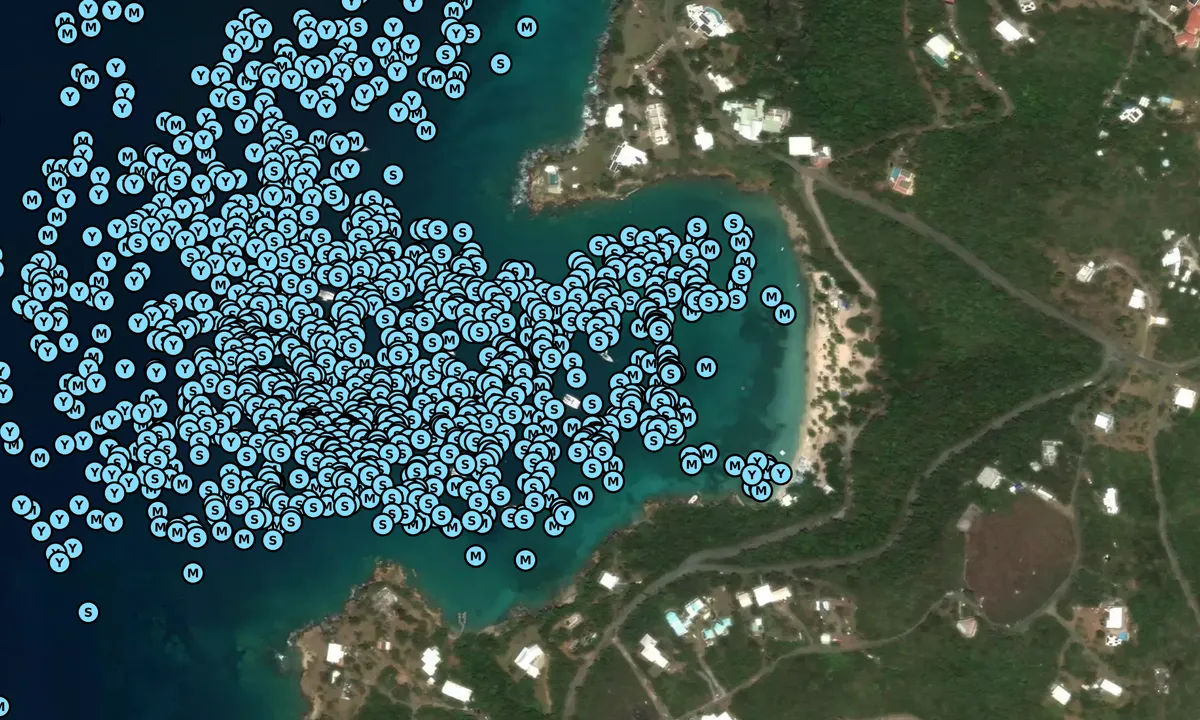Satelite image of Druif Bay