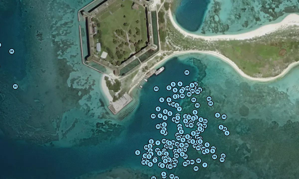 Satelite image of Dry Tortugas