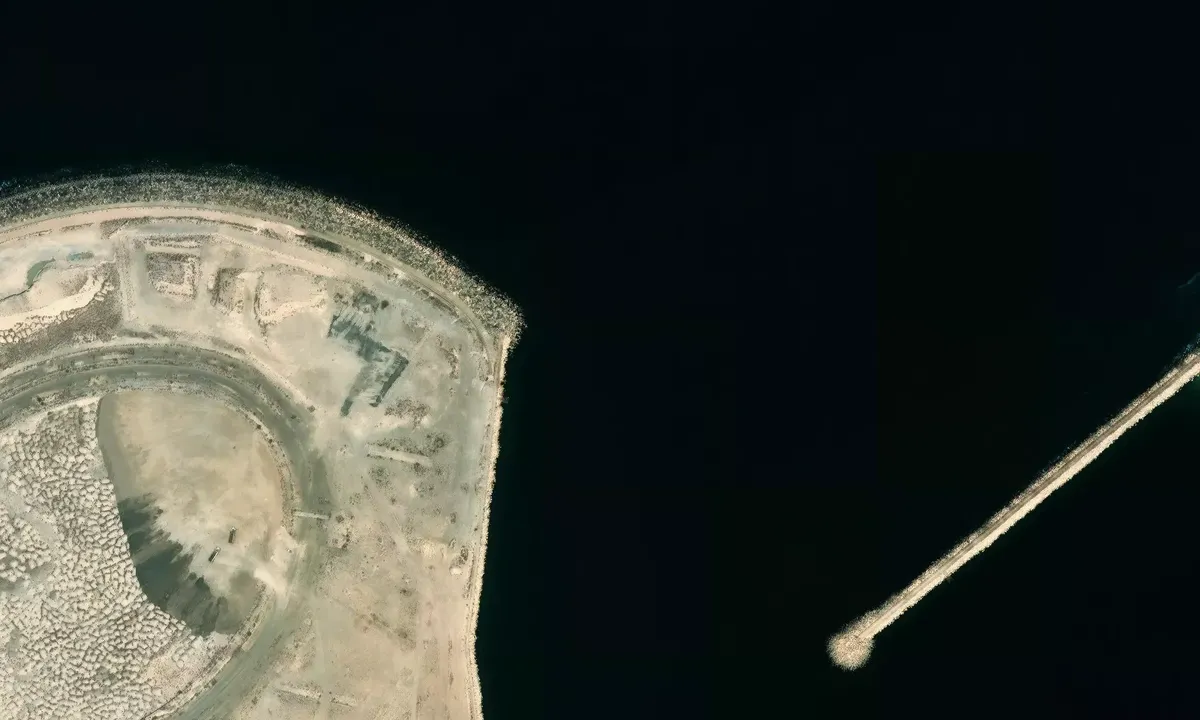 Satelite image of Dubai Maritime City