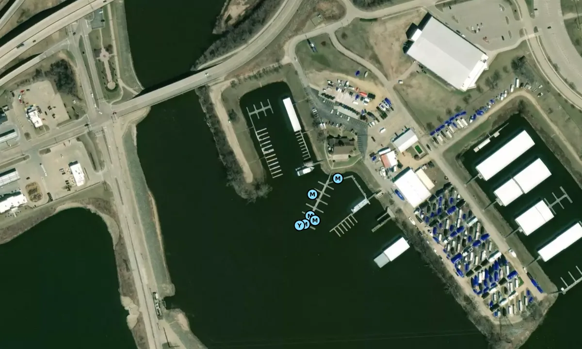 Satelite image of Dubuque Yacht Basin