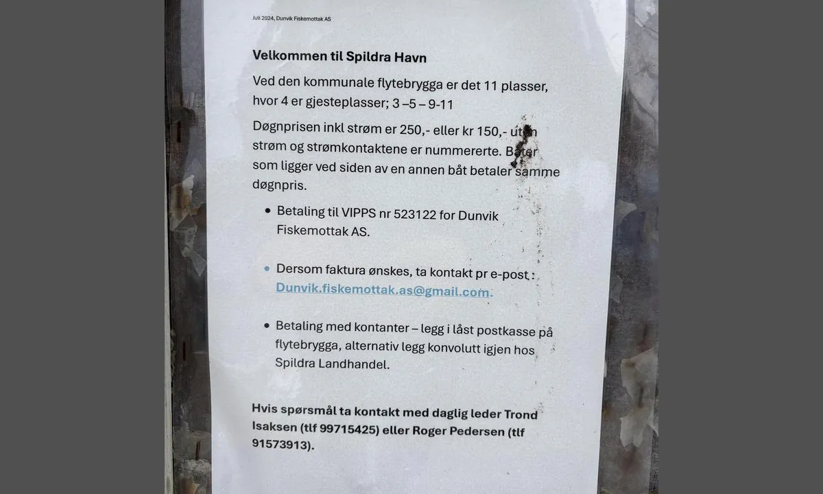 Spildra Havn - Dunvik