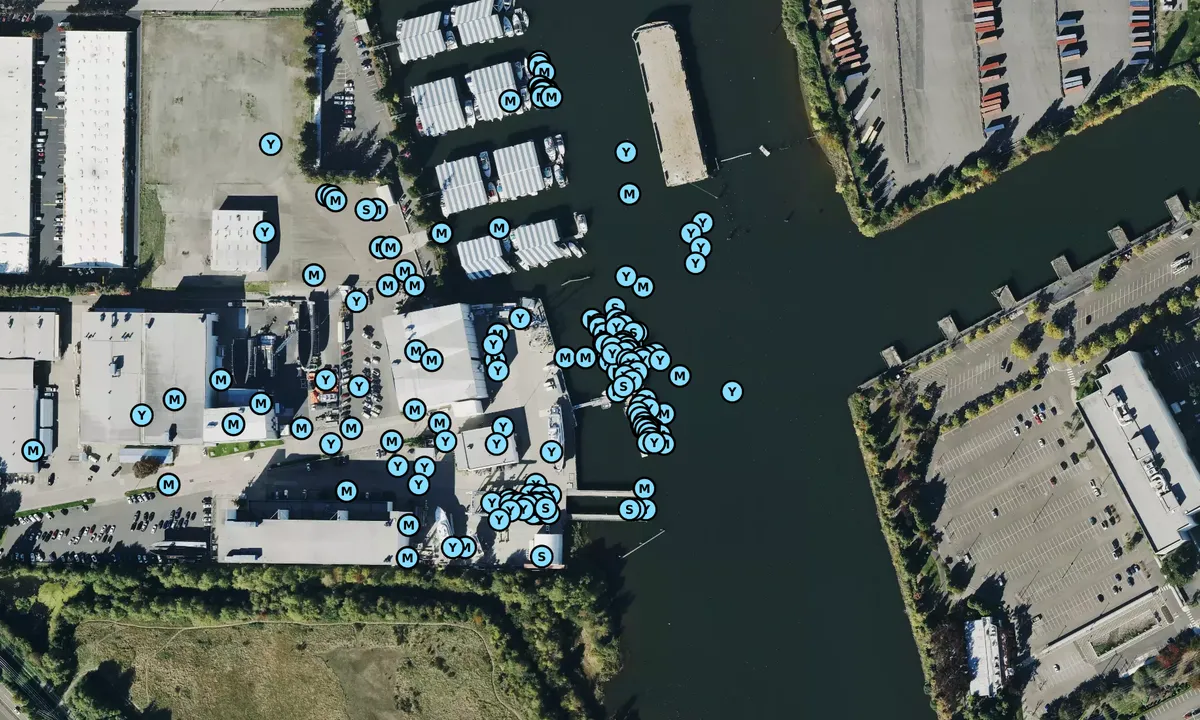 Satelite image of Duwamish Yacht Club