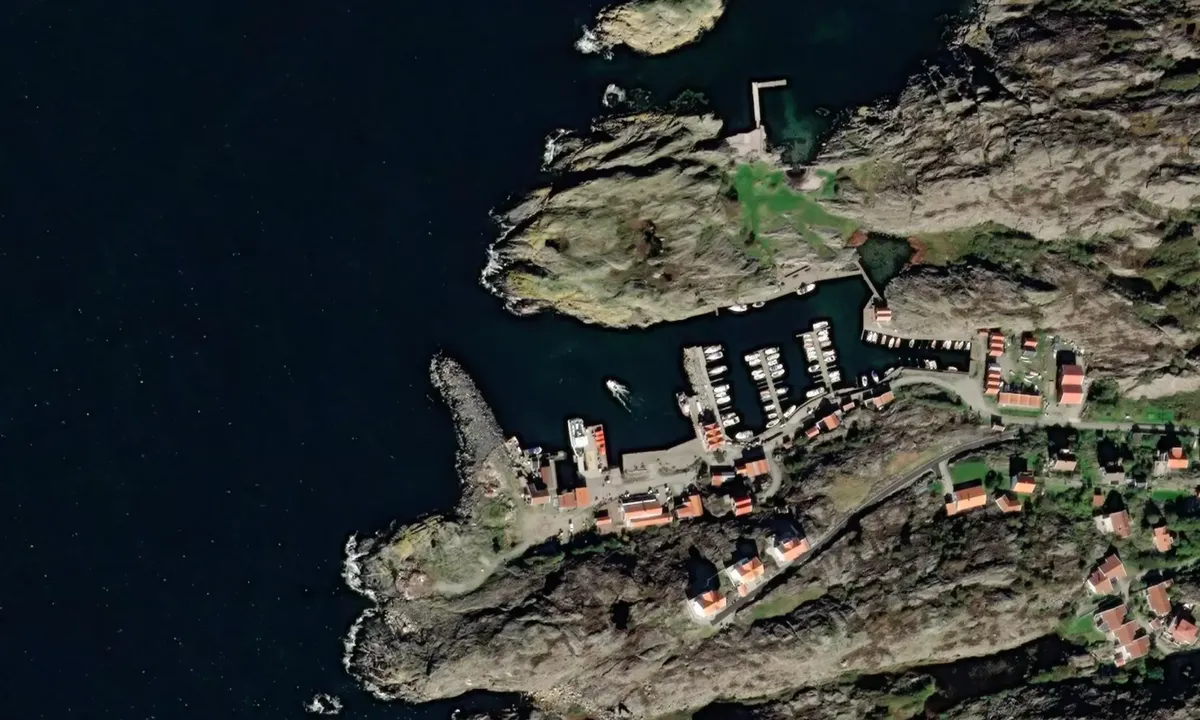 Flyfoto av Dyrön - Nordhamnen
