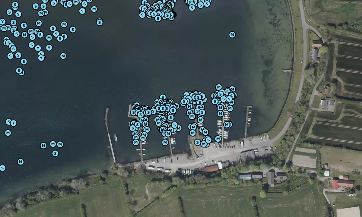 Satelite image of Dyvig Bådelaug