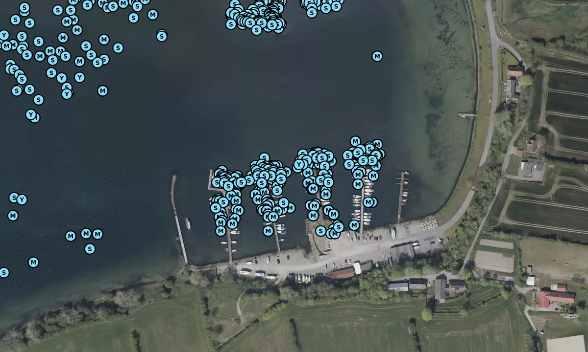 Satelite image of Dyvig Bådelaug