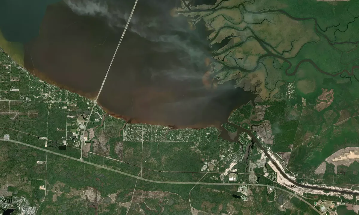 Flyfoto av East Choctawhatchee Bay