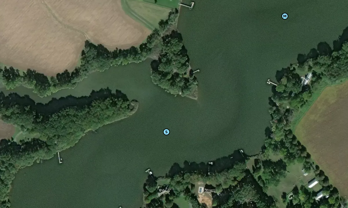 Satelite image of East Langford Creek