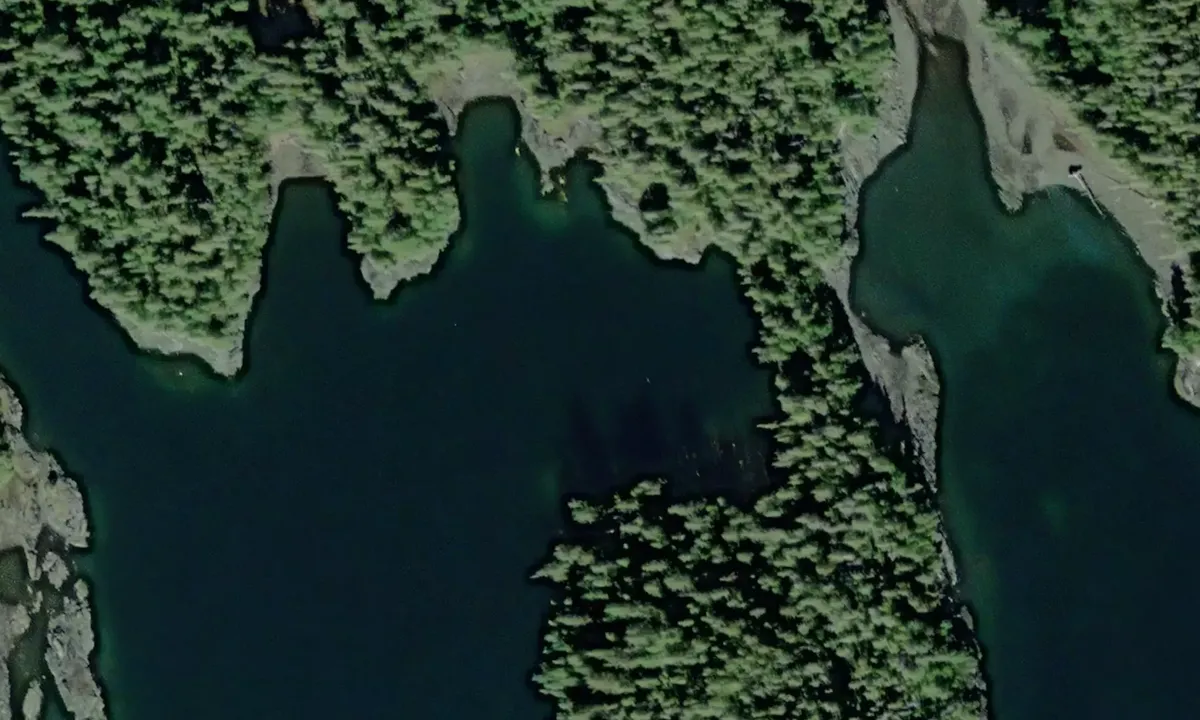 Satelite image of Eek Inlet