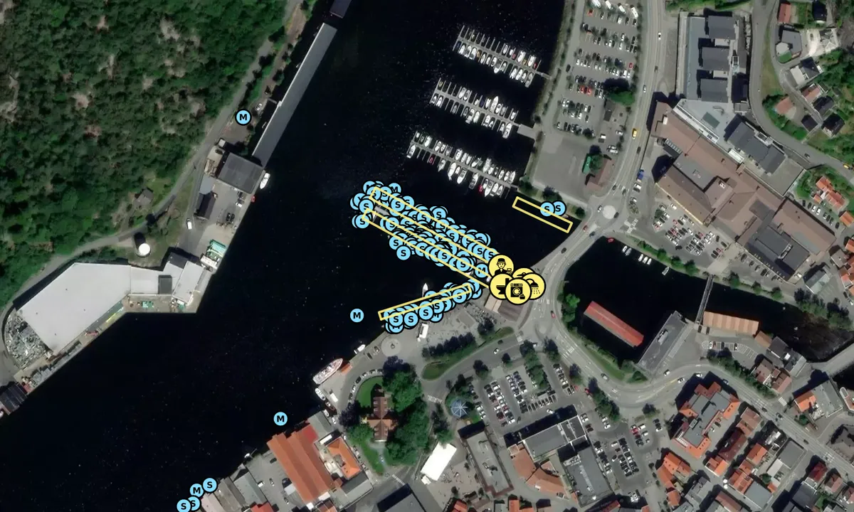Satelite image of Egersund Gjestehavn