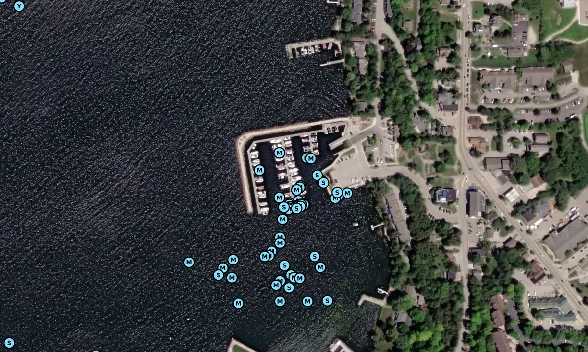 Satelite image of Egg Harbor Marina