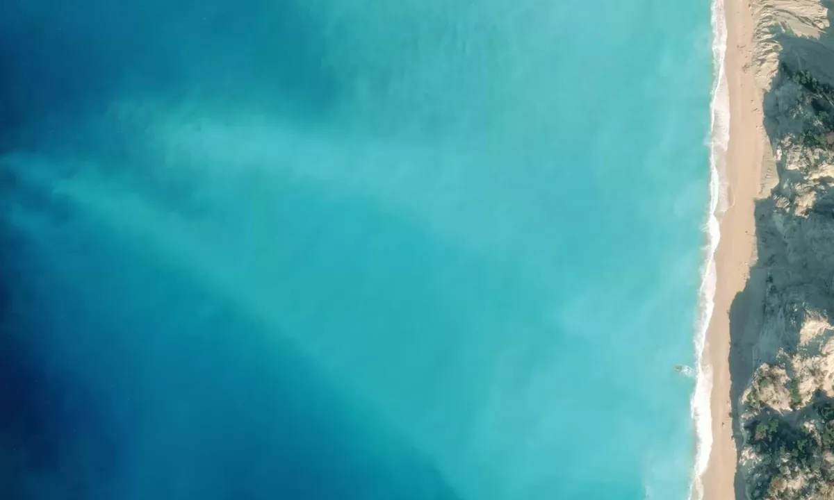 Satelite image of Egremni Beach