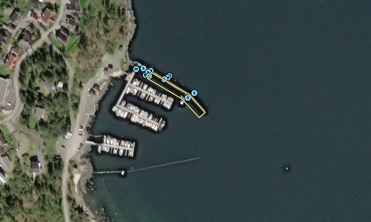 Satelite image of Ekne Småbåthavn