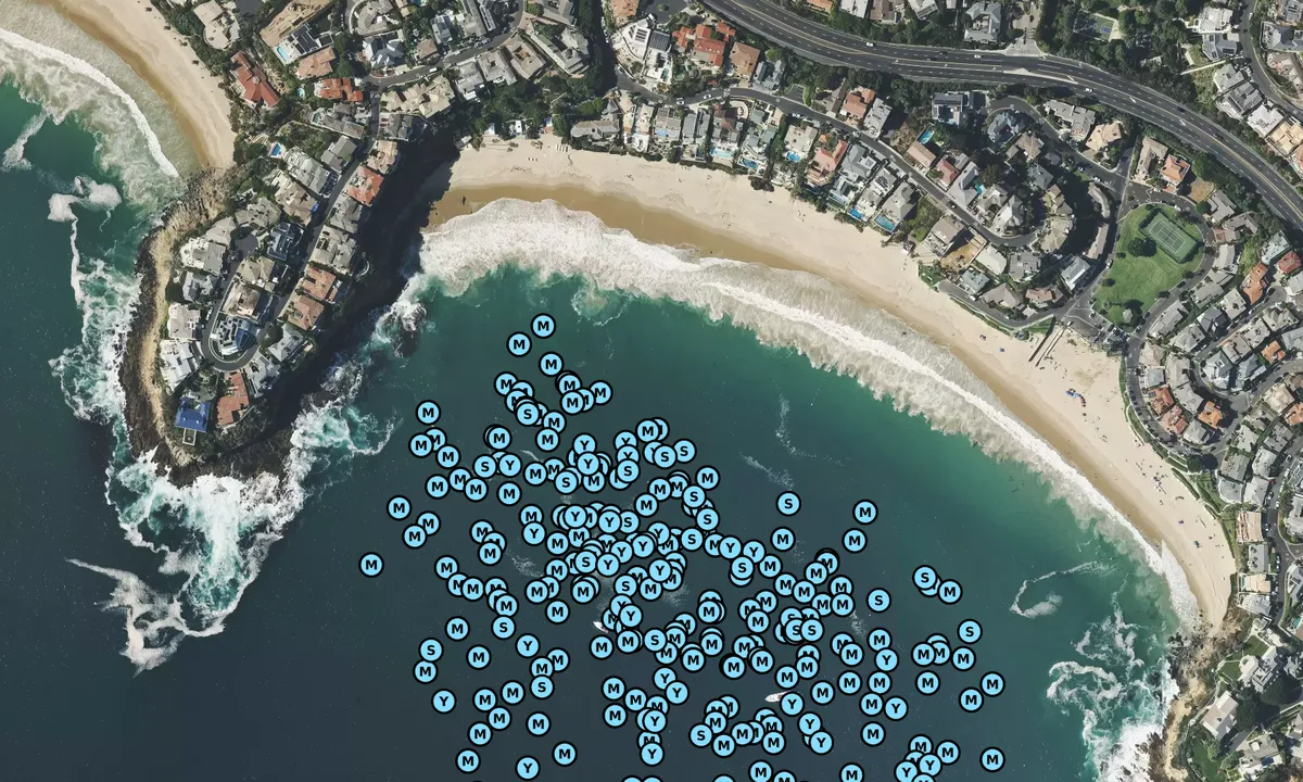Satelite image of Emerald Bay