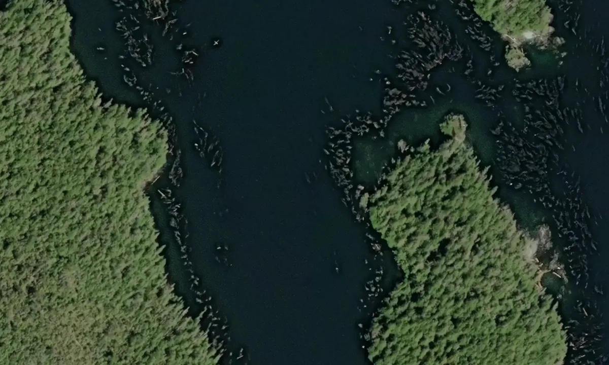 Satelite image of Eureka Channel Cove