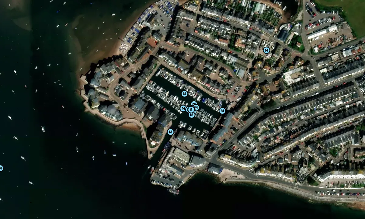 Satelite image of Exmouth Marina - Devon