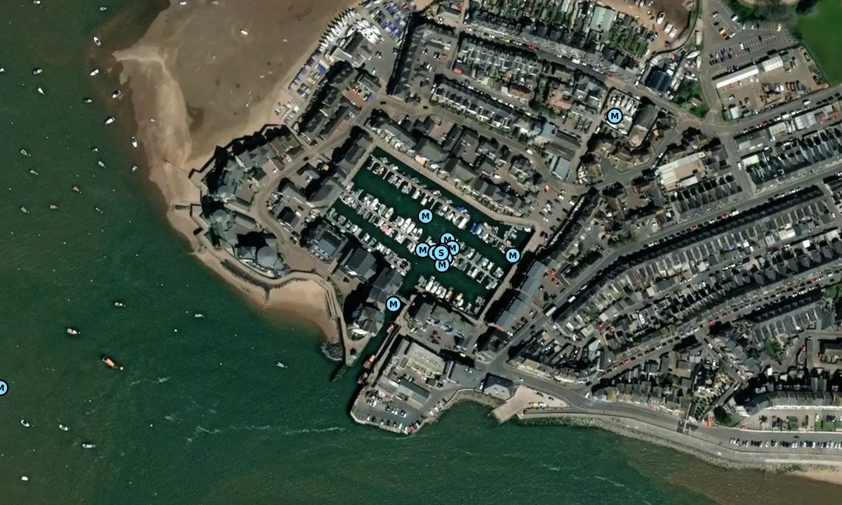 Satelite image of Exmouth Marina - Devon