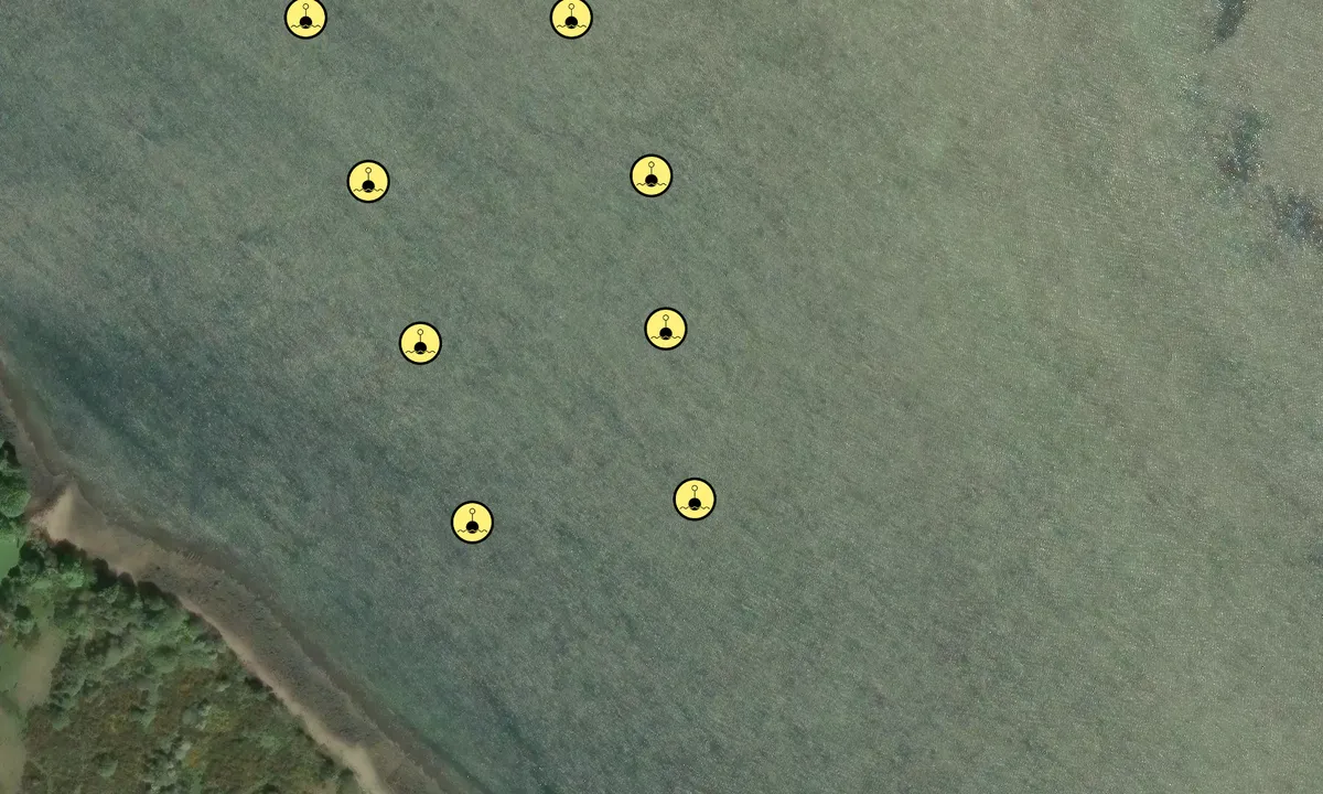 Satelite image of Fahy bay anchorage