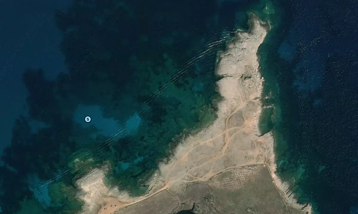 Satelite image of Faraglione Ovest