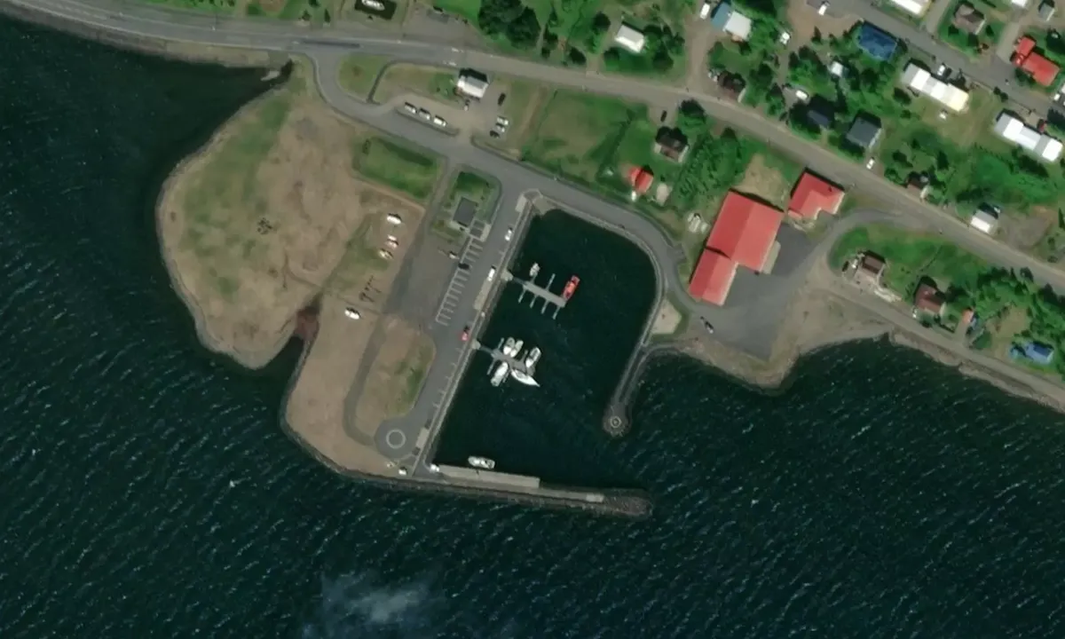 Satelite image of Fáskrúðsfjarðarhöfn