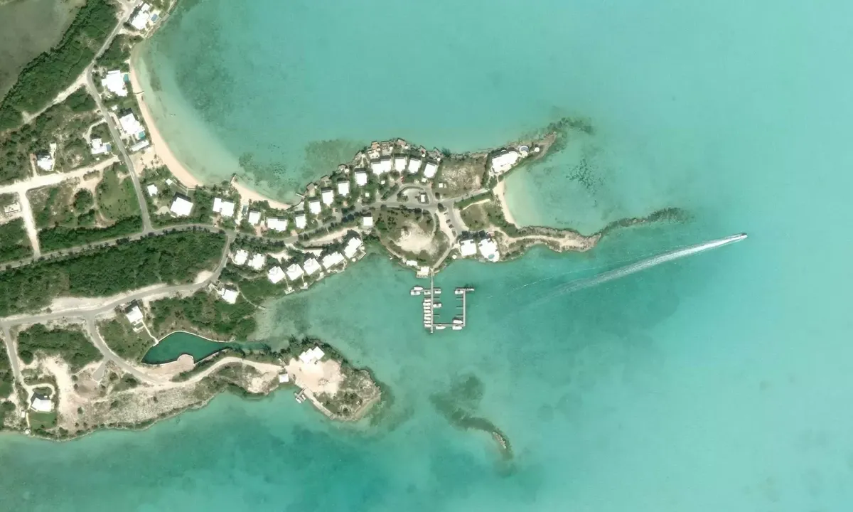 Satelite image of February Point Marina