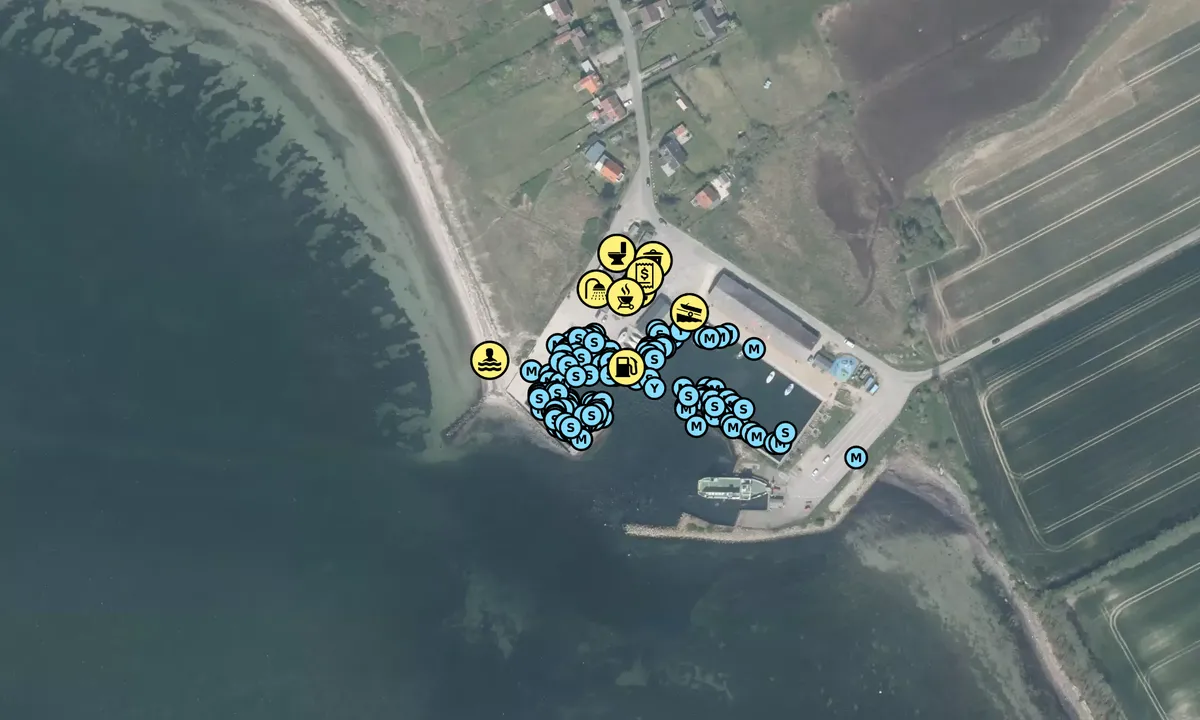 Satelite image of Femø Havn