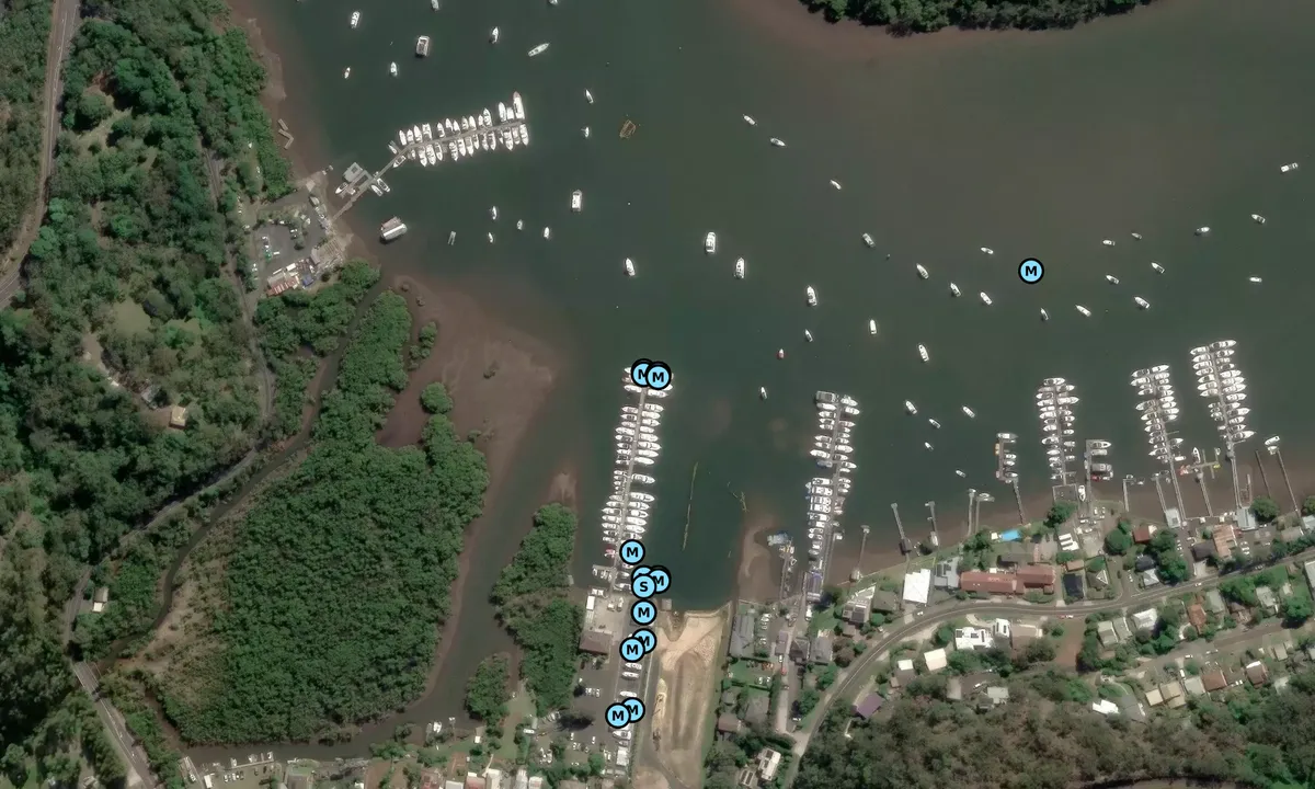 Satelite image of Fenwicks Marina