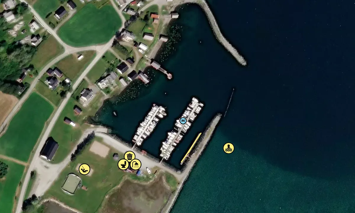 Satelite image of Fevåg Båtforening