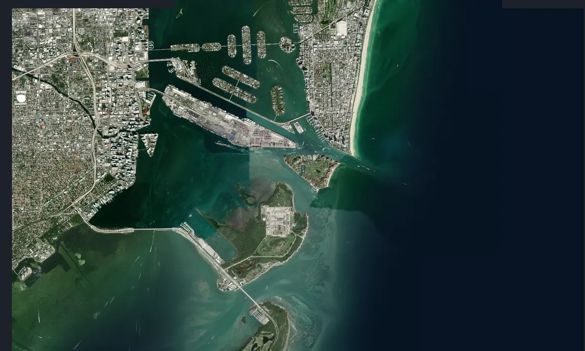 Flyfoto av Fisher Island