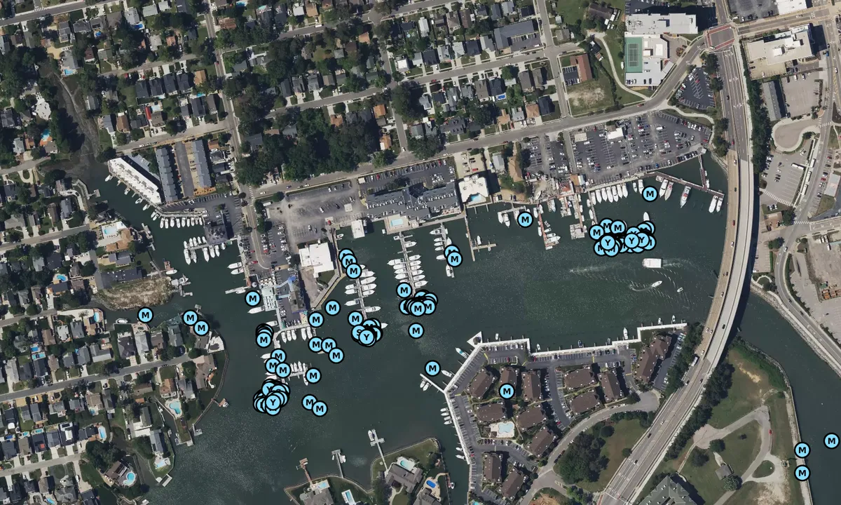 Satelite image of Fisherman's Wharf Marina - Virginia