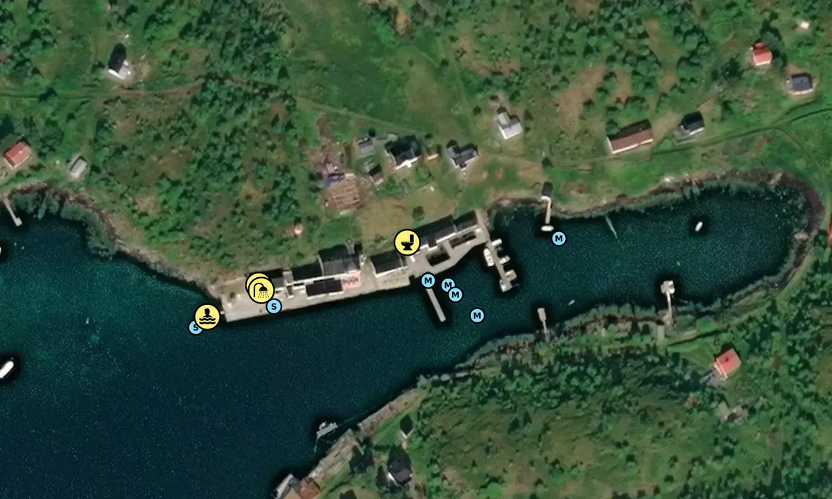 Satelite image of Fiskeværet Skipnes