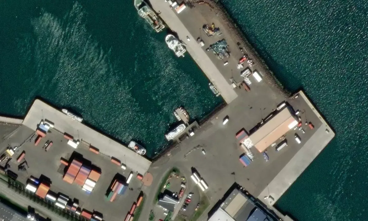 Satelite image of Fiskitangi Akureyri