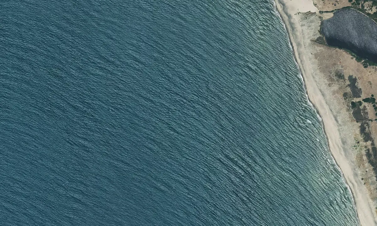Satelite image of Focene Beach